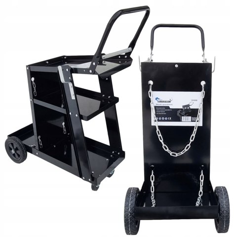 WÓZEK SPAWALNICZY DO SPAWAREK MIG MAG MMA TIG z półką na butle STABILNY