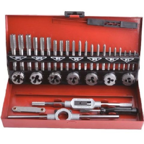 ZESTAW NARZYNEK I GWINTOWNIKÓW KALIBROWNIKÓW 32el KD10090