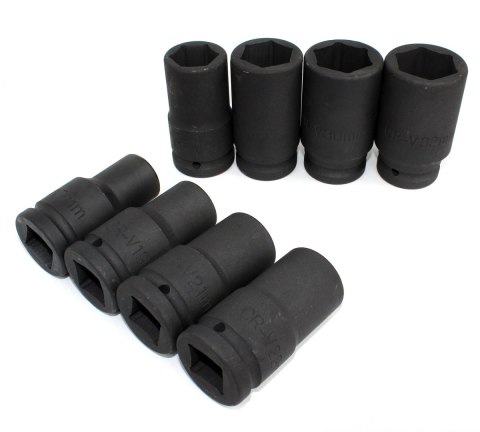 NASADKI UDAROWE NASADOWE KLUCZE 3/4'' ZESTAW NASADEK 17-32mm 8szt NASADKI UDAROWE NASADOWE KLUCZE 3/4'' ZESTAW NASADEK 17-32mm 8szt