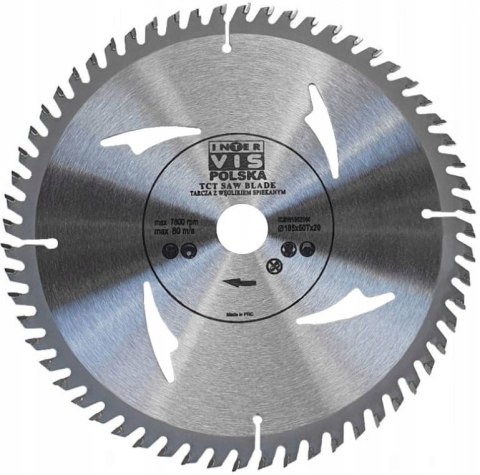 TARCZA WIDIOWA DO DREWNA PIŁY PIŁA 185 x 20 mm 60T