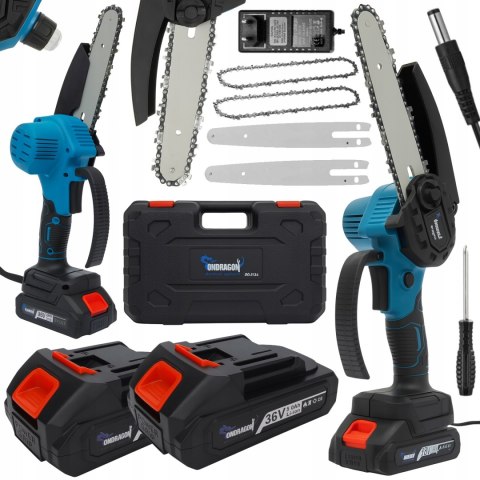 36V PIŁA ŁAŃCUCHOWA AKUMULATOROWA PILARKA 2xAKU 6" 2X AKU 2ŁANCU SMAROWANIE