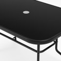 ZESTAW MEBLI DO OGRODU TARASU STÓŁ 120X72 4x KRZESŁA Black OGRODOWYCH