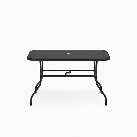 ZESTAW MEBLI DO OGRODU TARASU STÓŁ 120X72 4x KRZESŁA Black OGRODOWYCH