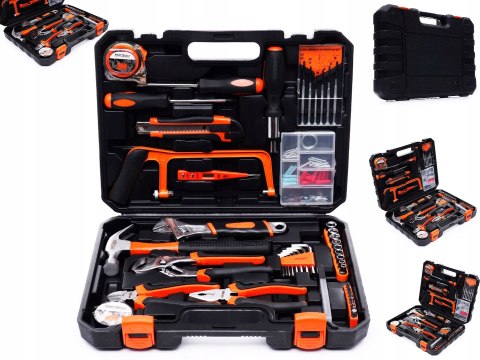 ZESTAW NARZĘDZI 100el KLUCZE WALIZKA NARZĘDZIOWA KLUCZE