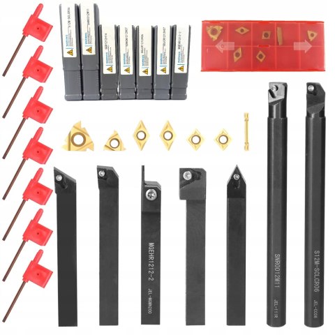 ZESTAW NOŻY TOKARSKICH SKŁADANYCH NÓŻ TOKARSKI PŁYTKI 12 x 12 mm 7 szt.