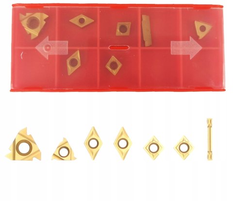 ZESTAW NOŻY TOKARSKICH SKŁADANYCH NÓŻ TOKARSKI PŁYTKI 12 x 12 mm 7 szt.