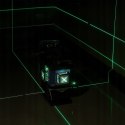POZIOMICA LASEROWA LASER KRZYŻOWY ZIELONY SAMOPOZIOMUJĄCA 4D 360 2 BATERIE