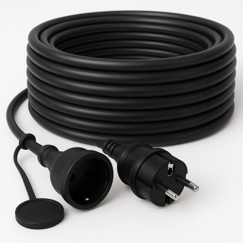 50M PRZEDŁUŻACZ OGRODOWY BUDOWLANY 3X2,5 KOSIARKA PODKASZARKA MOCNY czarny