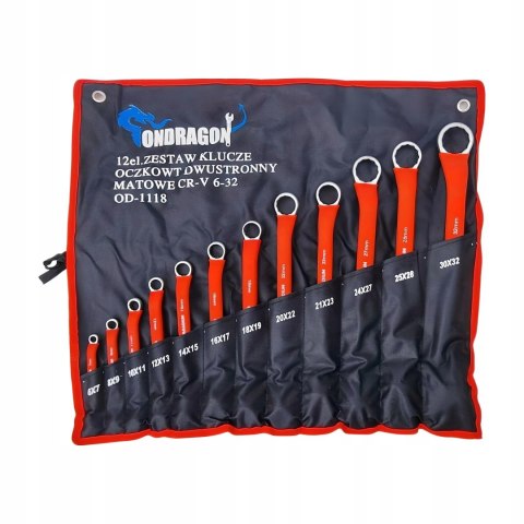 6-32 GUMA WYGIĘTE GIĘTE KLUCZE OCZKOWE ZESTAW 12EL MOCNE PREMIUM