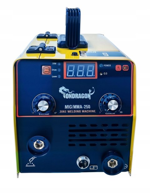 SPAWARKA INWERTOROWA MIGOMAT MIG MAG MMA FLUX TIG LIFT 250A IGBT HOT START