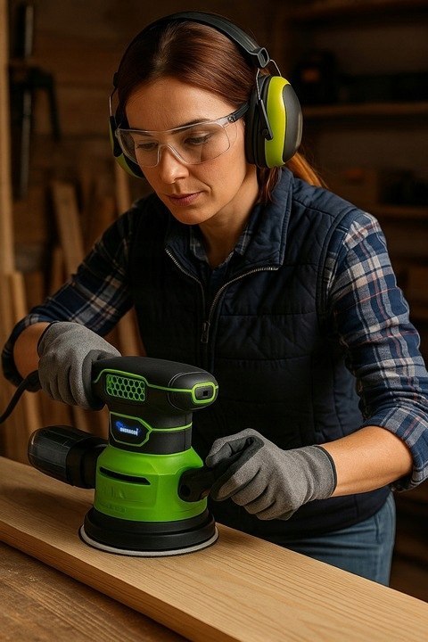 SZLIFIERKA OSCYLACYJNA MIMOŚRODOWA do DREWNA METALU z REGULACJĄ 125mm 1400W