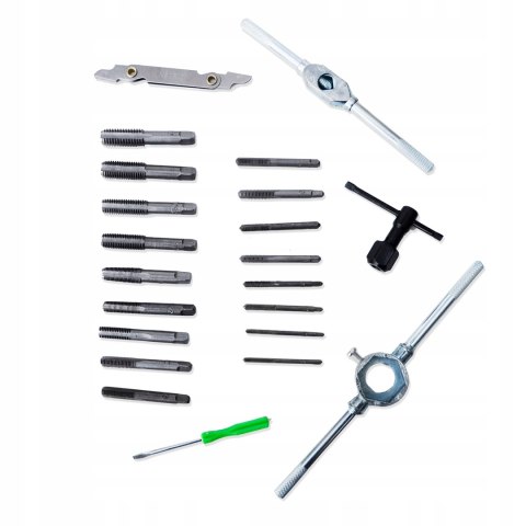 ZESTAW NARZYNEK I GWINTOWNIKÓW 40 EL KALIBROWNIKI W PUDEŁKU BLACK