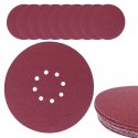 PAPIER ŚCIERNY Z DZIURAMI I RZEPEM NA DYSK 225MM P220 10 SZTUK