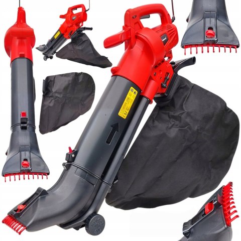 DMUCHAWA DO LIŚCI ELEKTRYCZNA OGRODOWA ODKURZACZ ROZDRABNIACZ 3W1 3650W