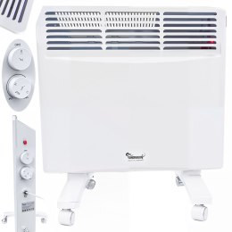 Grzejnik Elektryczny Aluminiowy Konwektorowy Mocny 1750W Ścienny +Kółka 2w1