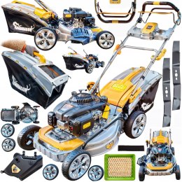 KOSIARKA SPALINOWA Z NAPĘDEM 51cm 9w1 MIELENIE WYRZUT BOCZNY 9KM noż GRATIS