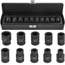 NASADKI UDAROWE 1/2 ZESTAW NASADEK UDAROWYCH KLUCZY NASADOWYCH 10-22MM 10EL