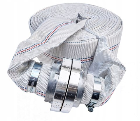 WĄŻ STRAŻACKI DO SZAMBA BRUDNEJ WODY 2" 30M MOCNY PARCIANY + SZYBKOZŁĄCZKI