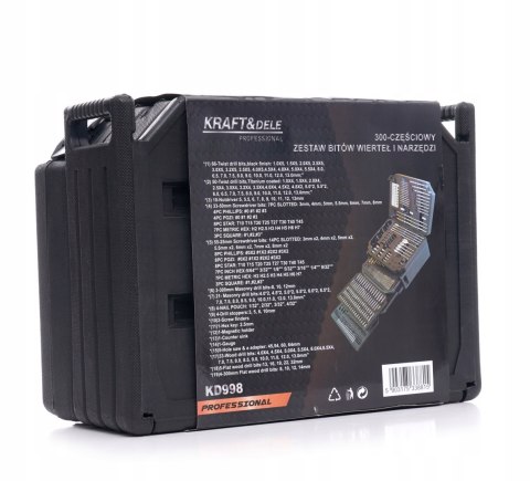 WIERTŁA, OTWORNICE, DŁUTA,BITY ZESTAW 300-EL KD998