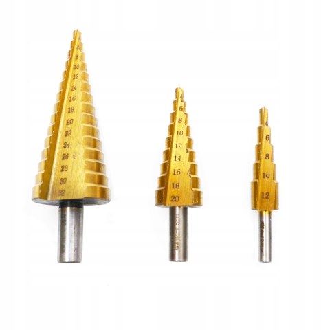WIERTŁO WIERTŁA STOPNIOWE STOŻKOWE 3el TYTAN 4-39
