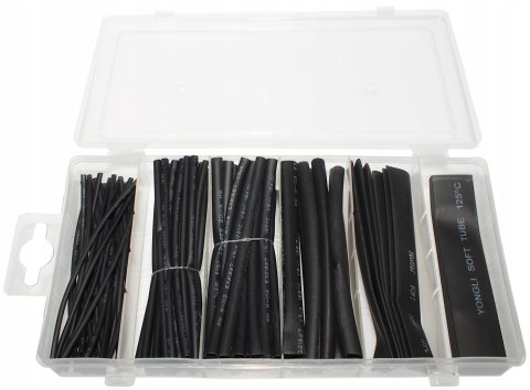 ZESTAW RUREK TERMOKURCZLIWYCH RURKI TERMOKURCZLIWE 100SZT CZARNE