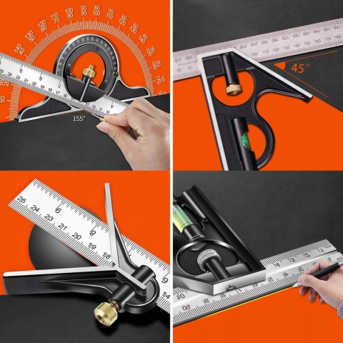 KĄTOMIERZ KĄTOWNIK WIELOFUNKCYJNY STOLARSKI 300 MM