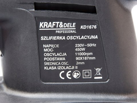 SZLIFIERKA OSCYLACYJNA ELEKTRYCZNA 450W DO GIPSU DREWNA MOCNA 11000 obr