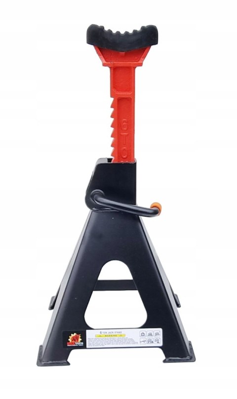 2x KOBYŁKI 6T PODSTAWKI PODPORY Z BLOKADĄ GUMĄ PIN MOCNE 6 TON REGULOWANE