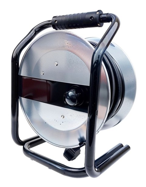 25m 3x2,5 METALOWY PRZEDŁUŻACZ BĘBNOWY NA BĘBNIE BUDOWLANY +GNIAZDA USB C