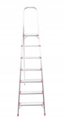 DRABINA domowa 7 stopniowa aluminiowa antypoślizgowa Ondragon Mocna podest