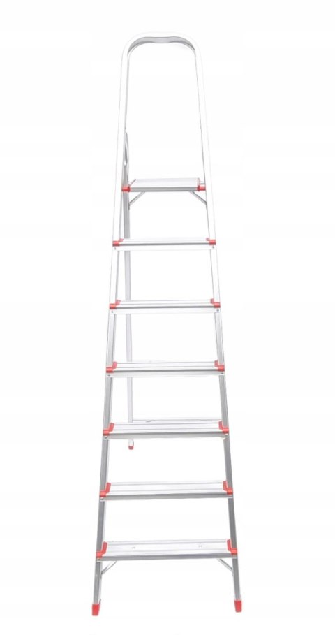 DRABINA domowa 7 stopniowa aluminiowa antypoślizgowa Ondragon Mocna podest