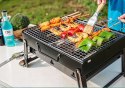 GRILL SKŁADANY TURYSTYCZNY WALIZKA PRZENOŚNY OGRODOWY WĘGLOWY Z UCHWYTEM