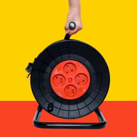 PRZEDŁUŻACZ NA BĘBNIE 3x2,5 50m BĘBNOWY BUDOWLANY ZWIJAK OGRODOWY