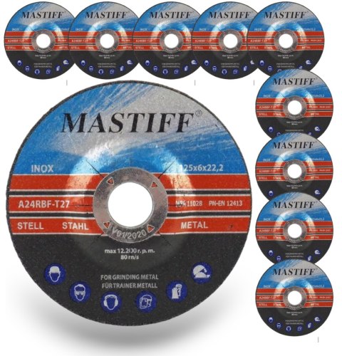 TARCZE DO SZLIFOWANIA METALU 125/6 mm MASTIFF