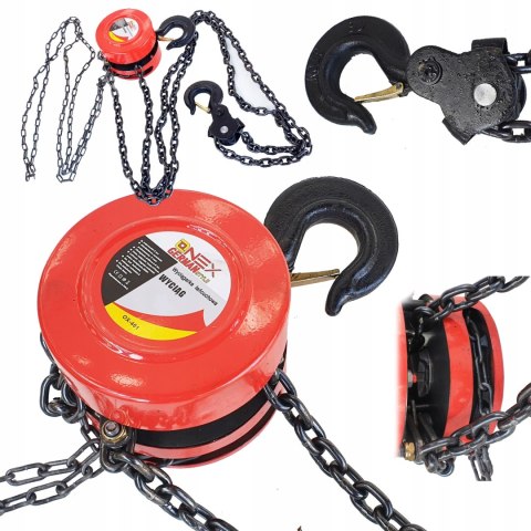 Ł 1T WCIĄGARKA ŁAŃCUCHOWA RĘCZNA WYCIĄGARKA 1 TONA