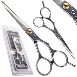 NOŻYCZKI FRYZJERSKIE PROSTE OSTRE STALOWE WYGODNE