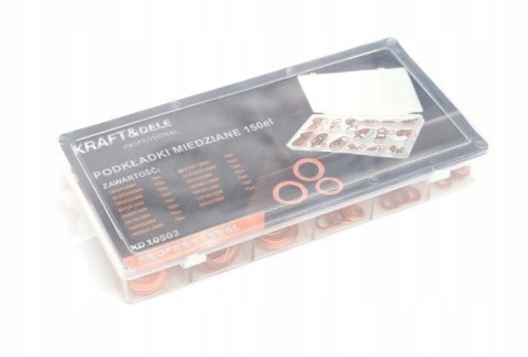 PODKŁADKI MIEDZIANE ZESTAW PODKŁADEK 150EL