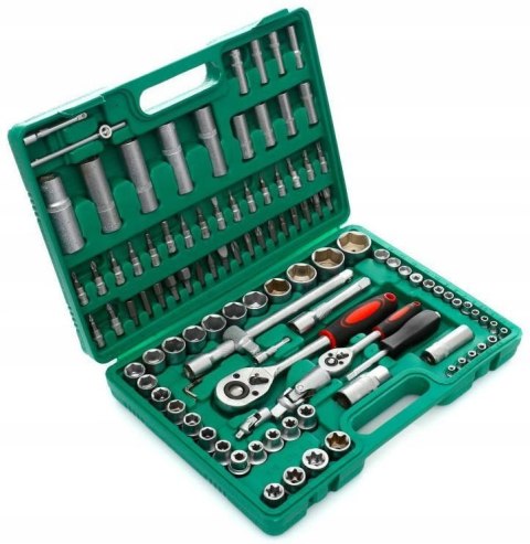 ZESTAW KLUCZY NASADOWYCH 108 ELEMENTÓW WALIZKA