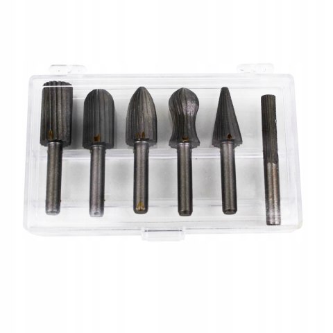 FREZY TRZPIENIOWE DO METALU PILNIKI HSS ZESTAW 6EL