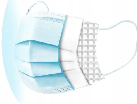 MASKA MASECZKA OCHRONNA 3-WARSTWOWA NA TWARZ GRUBA