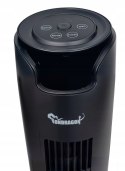 WENTYLATOR KOLUMNOWY STOJĄCY PODŁOGOWY WIATRAK CZARNY BLACK 100W + PILOT