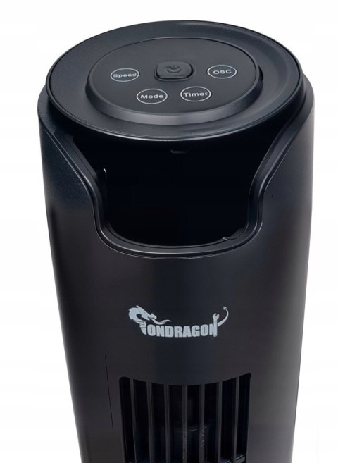 WENTYLATOR KOLUMNOWY STOJĄCY PODŁOGOWY WIATRAK CZARNY BLACK 100W + PILOT