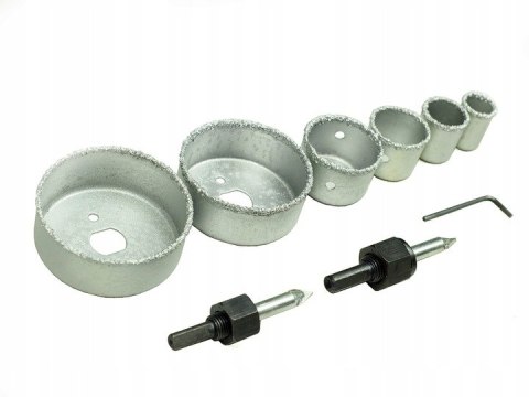 ZESTAW OTWORNICE WOLFRAMOWE DO GLAZURY PŁYTEK 8 EL