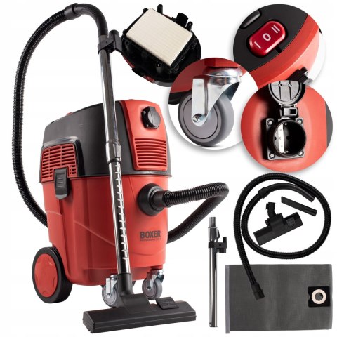 ODKURZACZ PRZEMYSŁOWY DO PYŁY GIPSU 4500W 35L Z OTRZĄSACZEM AUTOMATYCZNY