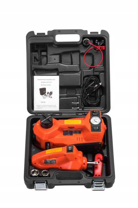 PODNOŚNIK SAMOCHODOWY LEWAREK PUNKTOWY HYDRAULICZNY 12V 5T +KLUCZ DO KÓŁ