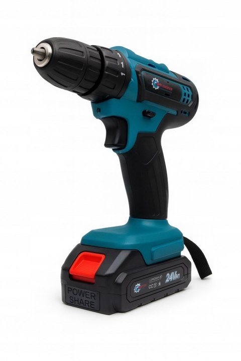 WIERTARKO WKRĘTARKA AKUMULATOROWA 24V + 2 AKUMULATORY 6.0Ah W WALIZKA