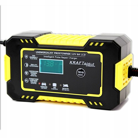 Inteligentny prostownik akumulatorowy LCD 12V / 6A