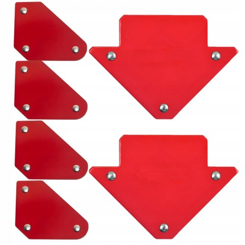 KĄTOWNIK MAGNETYCZNY SPAWALNICZY ZESTAW 6 SZT. WYTRZYMAŁCH KĄTOWNIKÓW 45 90