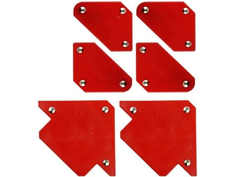 KĄTOWNIK MAGNETYCZNY SPAWALNICZY ZESTAW 6 SZT. WYTRZYMAŁCH KĄTOWNIKÓW 45 90