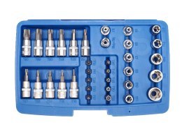 KLUCZE NASADOWE NASADKI GWIAZDKA BITY TORX 3/8'' ZESTAW KLUCZY NASADEK 34el